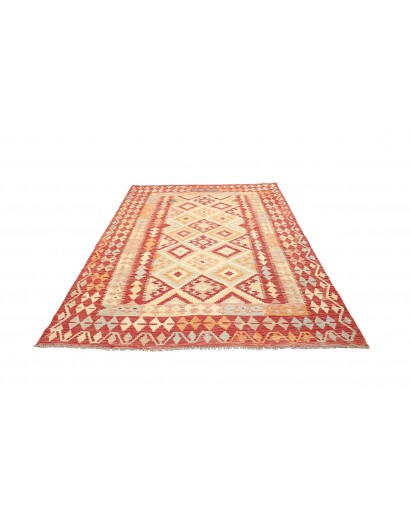 Tappeto Kilim Afghanistan giallo marrone 174x242