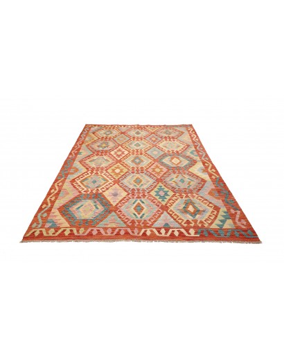 Tappeto Kilim Afghanistan marrone grigio 174x234