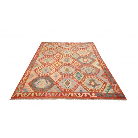 Tappeto Kilim Afghanistan marrone grigio 174x234