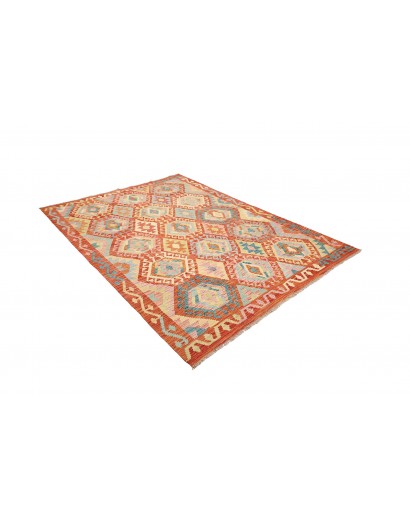 Tappeto Kilim Afghanistan marrone grigio 174x234