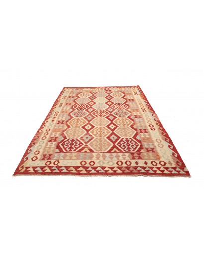 Tappeto Kilim Afghanistan marrone rosso 176x252