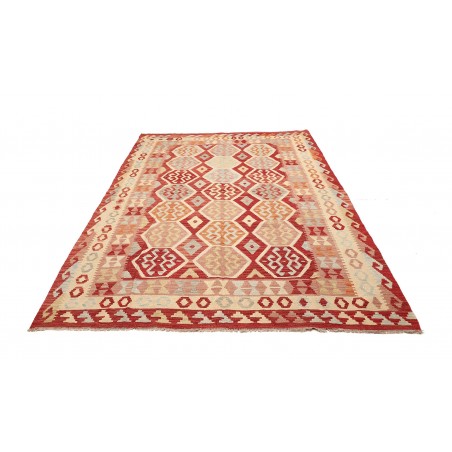 Tappeto Kilim Afghanistan marrone rosso 176x252