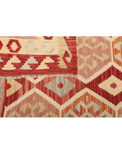Tappeto Kilim Afghanistan marrone rosso 176x252