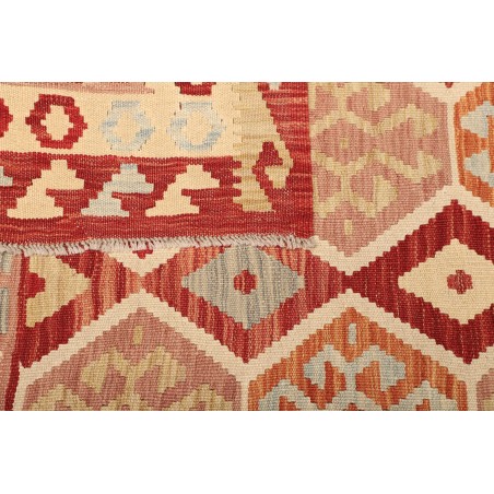 Tappeto Kilim Afghanistan marrone rosso 176x252