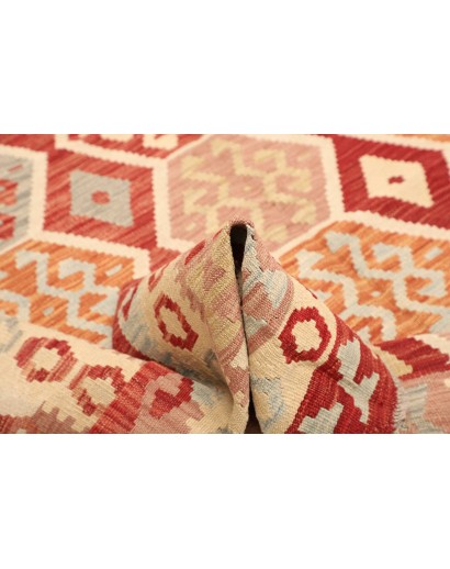 Tappeto Kilim Afghanistan marrone rosso 176x252