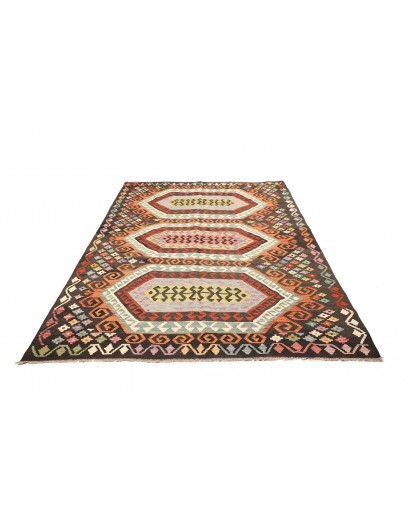 Tappeto Kilim Afghanistan bianco grigio 178x248