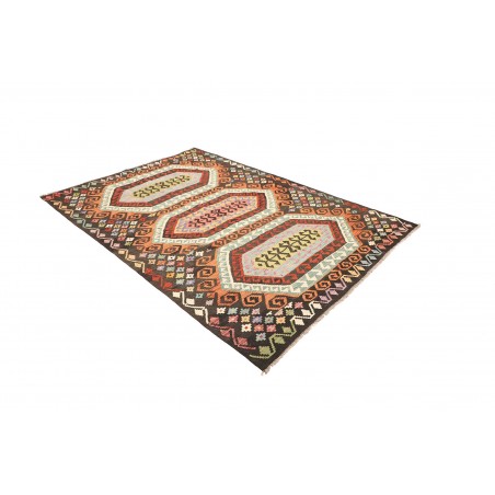 Tappeto Kilim Afghanistan bianco grigio 178x248