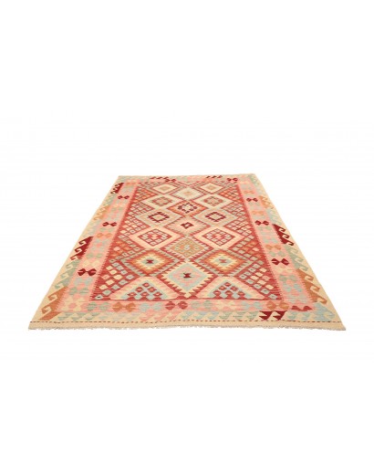 Tappeto Kilim Afghanistan marrone rosso 181x238