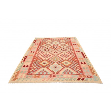 Tappeto Kilim Afghanistan marrone rosso 181x238