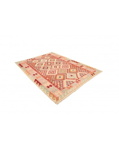 Tappeto Kilim Afghanistan marrone rosso 181x238
