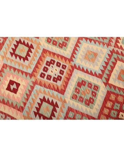 Tappeto Kilim Afghanistan marrone rosso 181x238