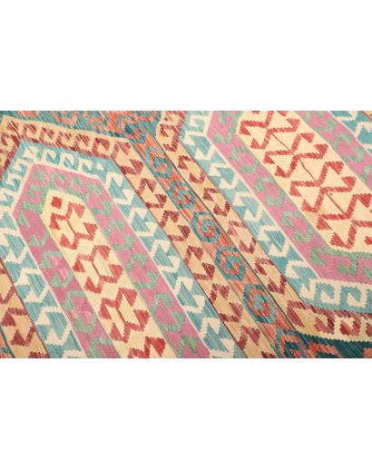 Tappeto Kilim Afghanistan beige blu 181x243