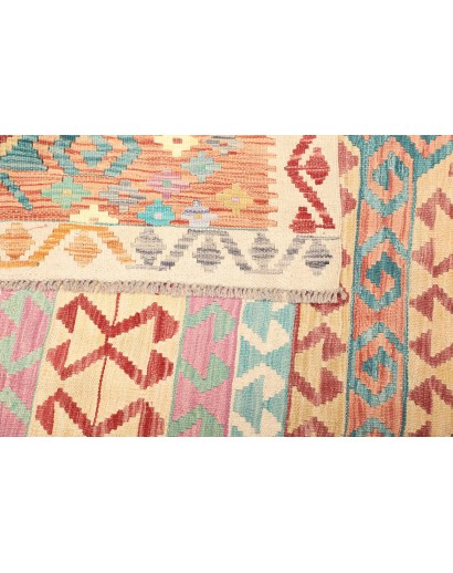 Tappeto Kilim Afghanistan beige blu 181x243