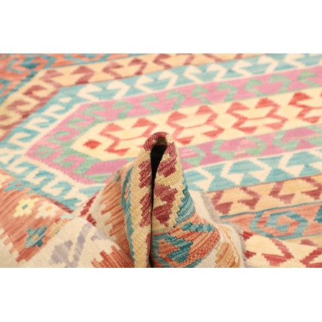 Tappeto Kilim Afghanistan beige blu 181x243