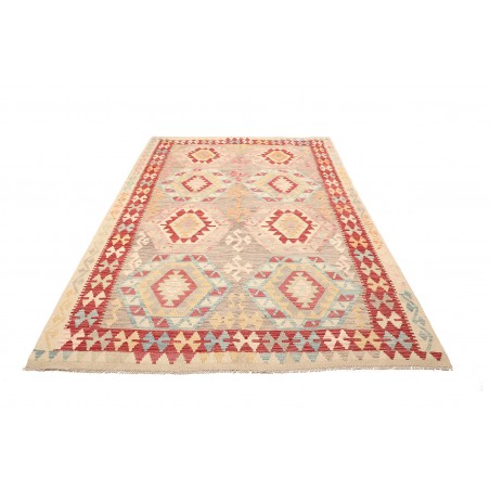 Tappeto Kilim Afghanistan marrone giallo 176x246