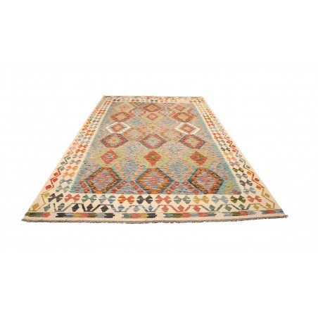 Tappeto Kilim Afghanistan beige grigio 204x306