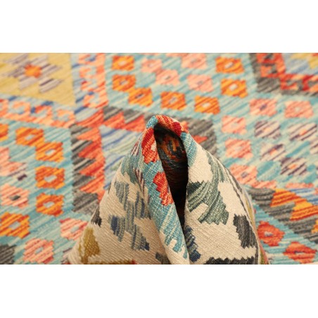 Tappeto Kilim Afghanistan beige grigio 204x306