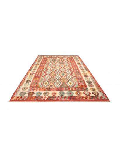 Tappeto Kilim Afghanistan marrone giallo 205x297