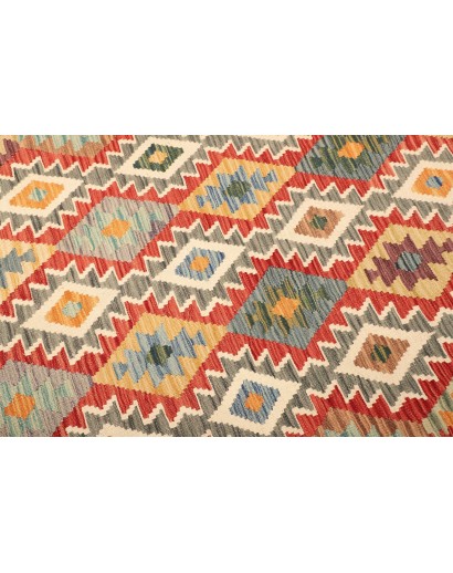 Tappeto Kilim Afghanistan marrone giallo 205x297