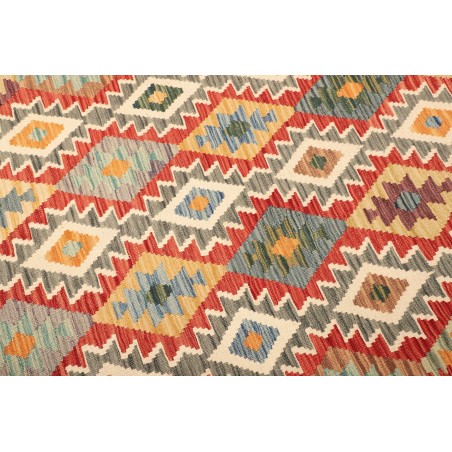 Tappeto Kilim Afghanistan marrone giallo 205x297