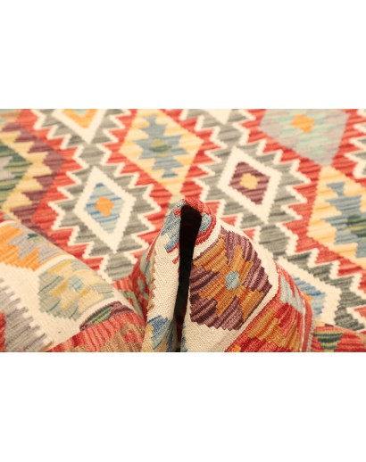 Tappeto Kilim Afghanistan marrone giallo 205x297