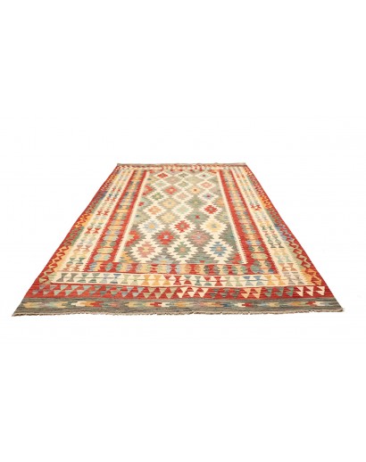 Tappeto Kilim Afghanistan marrone giallo 205x290