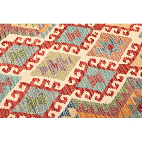 Tappeto Kilim Afghanistan marrone azzurro 200x292