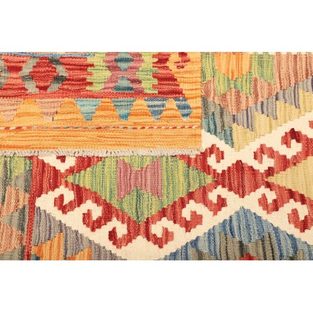 Tappeto Kilim Afghanistan marrone azzurro 200x292