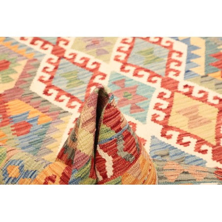 Tappeto Kilim Afghanistan marrone azzurro 200x292