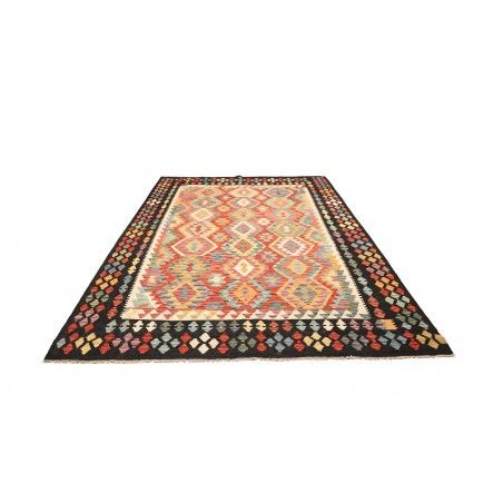 Tappeto Kilim Afghanistan marrone grigio 209x287