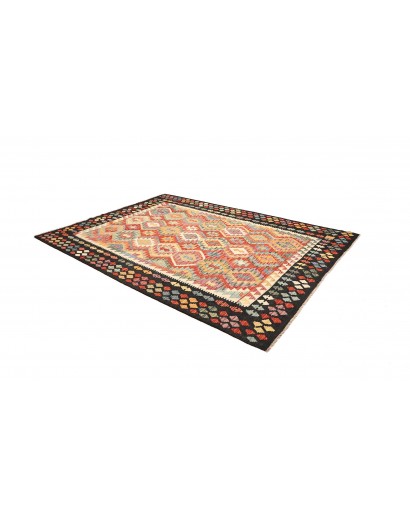 Tappeto Kilim Afghanistan marrone grigio 209x287