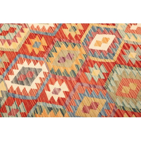 Tappeto Kilim Afghanistan marrone grigio 209x287