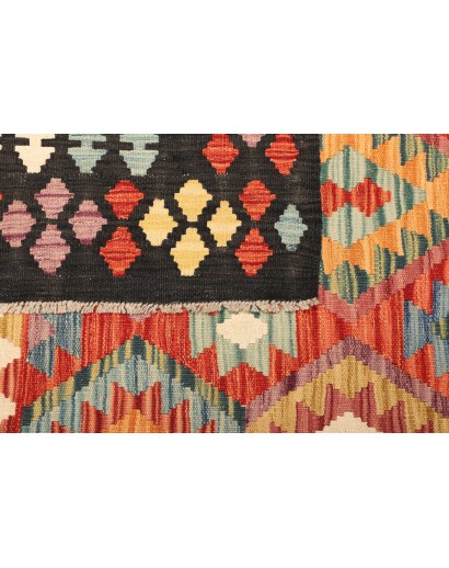 Tappeto Kilim Afghanistan marrone grigio 209x287