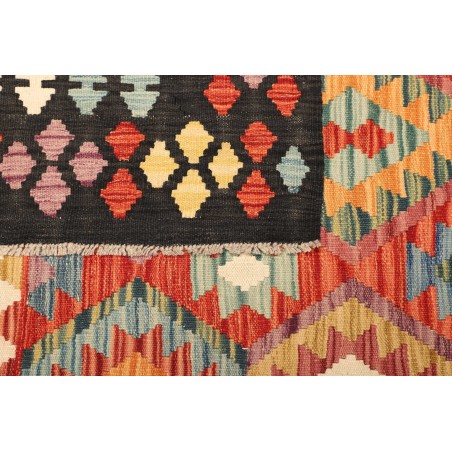 Tappeto Kilim Afghanistan marrone grigio 209x287