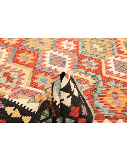 Tappeto Kilim Afghanistan marrone grigio 209x287