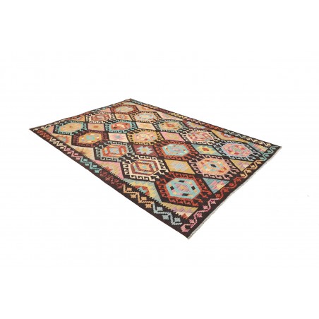 Tappeto Kilim Afghanistan marrone grigio 169x247