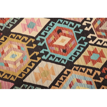 Tappeto Kilim Afghanistan marrone grigio 169x247