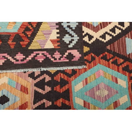 Tappeto Kilim Afghanistan marrone grigio 169x247
