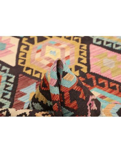 Tappeto Kilim Afghanistan marrone grigio 169x247