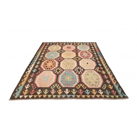 Tappeto Kilim Afghanistan marrone bianco 175x239