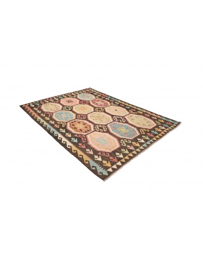 Tappeto Kilim Afghanistan marrone bianco 175x239