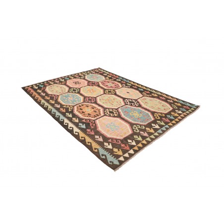 Tappeto Kilim Afghanistan marrone bianco 175x239