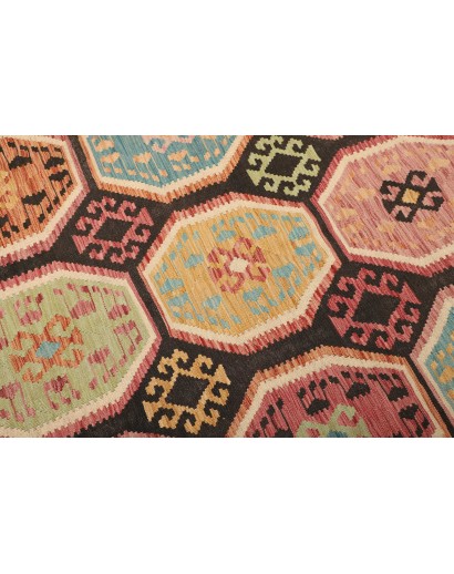 Tappeto Kilim Afghanistan marrone bianco 175x239