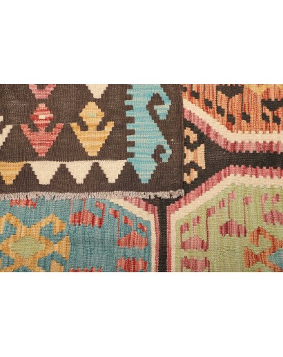 Tappeto Kilim Afghanistan marrone bianco 175x239