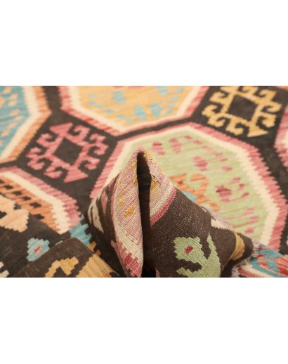 Tappeto Kilim Afghanistan marrone bianco 175x239