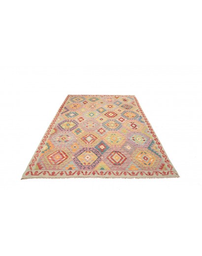Tappeto Kilim Afghanistan marrone grigio 173x247