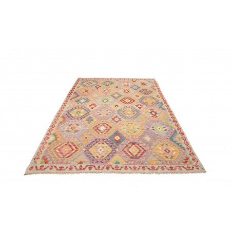 Tappeto Kilim Afghanistan marrone grigio 173x247