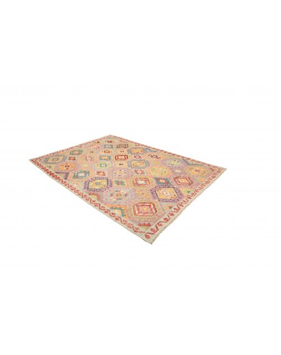 Tappeto Kilim Afghanistan marrone grigio 173x247