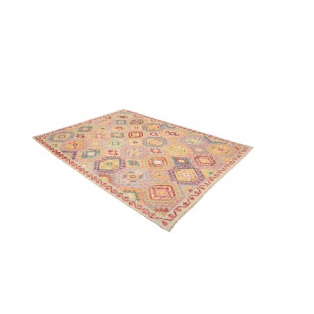 Tappeto Kilim Afghanistan marrone grigio 173x247
