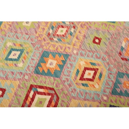 Tappeto Kilim Afghanistan marrone grigio 173x247